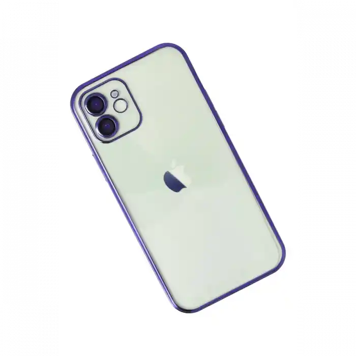 TCX  iPhone 12 Kılıf Razer Lensli Silikon - Mor