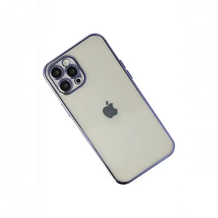 TCX  iPhone 12 Pro Kılıf Razer Lensli Silikon - Mor