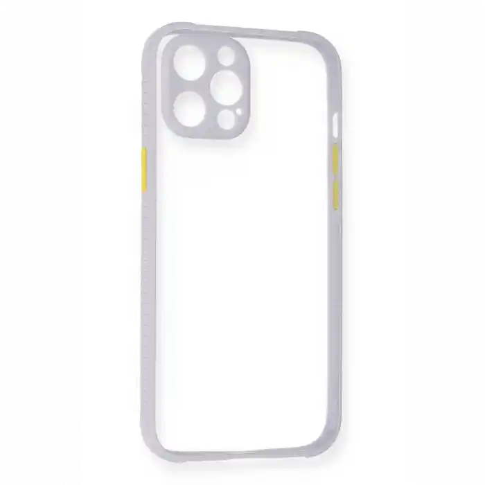 TCX  iPhone 12 Pro Max Kılıf Miami Şeffaf Silikon - Lila