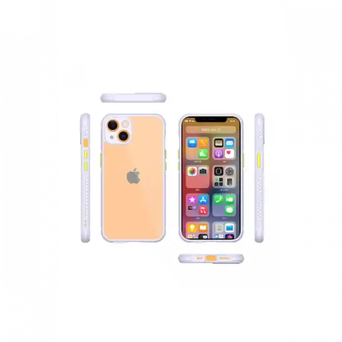 TCX  iPhone 13 Mini Kılıf Miami Şeffaf Silikon - Lila