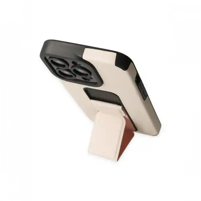 TCX  iPhone 13 Pro Max Kılıf Mega Standlı Silikon - Gold