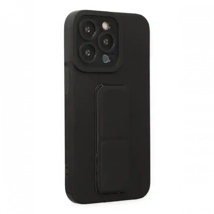 TCX  iPhone 13 Pro Max Kılıf Mega Standlı Silikon - Siyah