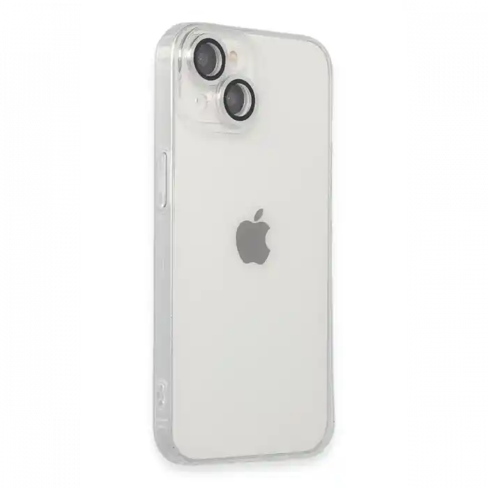 TCX  iPhone 14 Kılıf Luko Lens Silikon - Gümüş