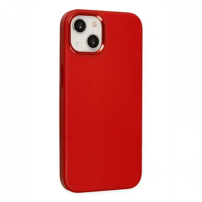 TCX  iPhone 14 Plus Kılıf Asya Deri Silikon - Kırmızı