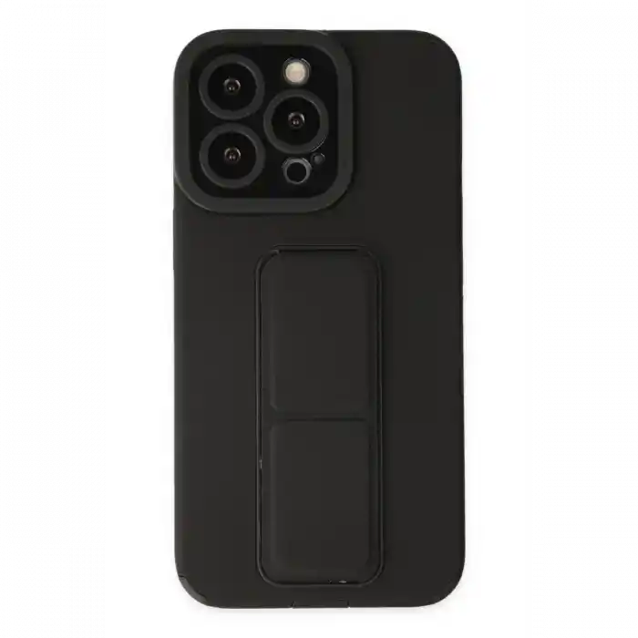 TCX  iPhone 14 Pro Kılıf Mega Standlı Silikon - Siyah