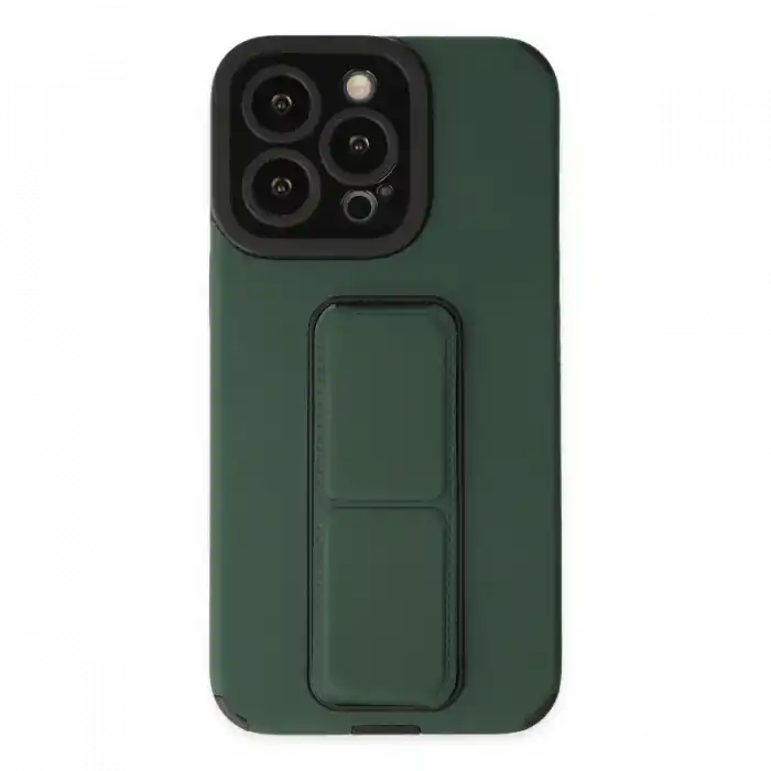 TCX  iPhone 14 Pro Kılıf Mega Standlı Silikon - Yeşil