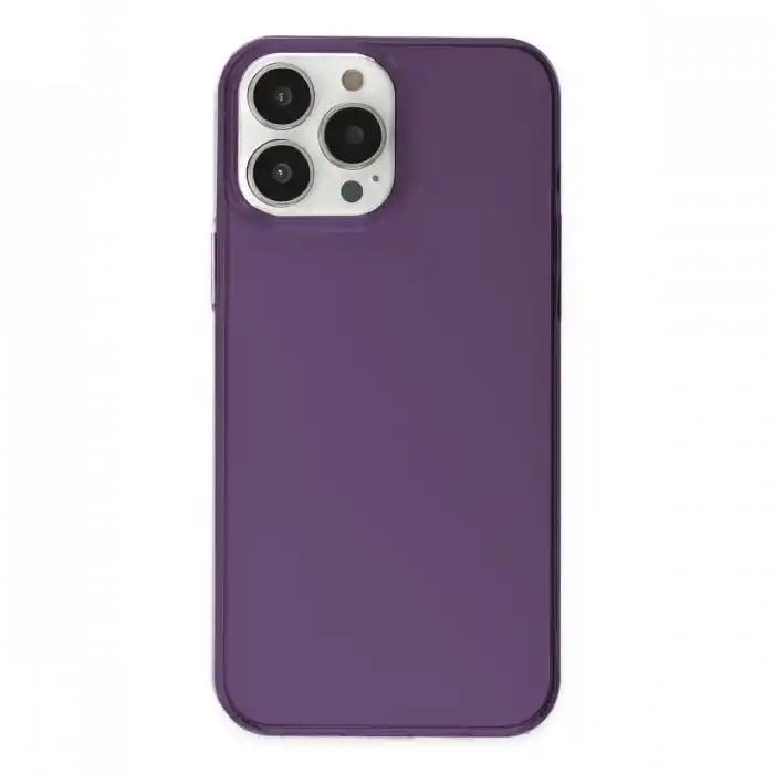 TCX  iPhone 14 Pro Kılıf Pc Sert Şeffaf Kapak - Mor