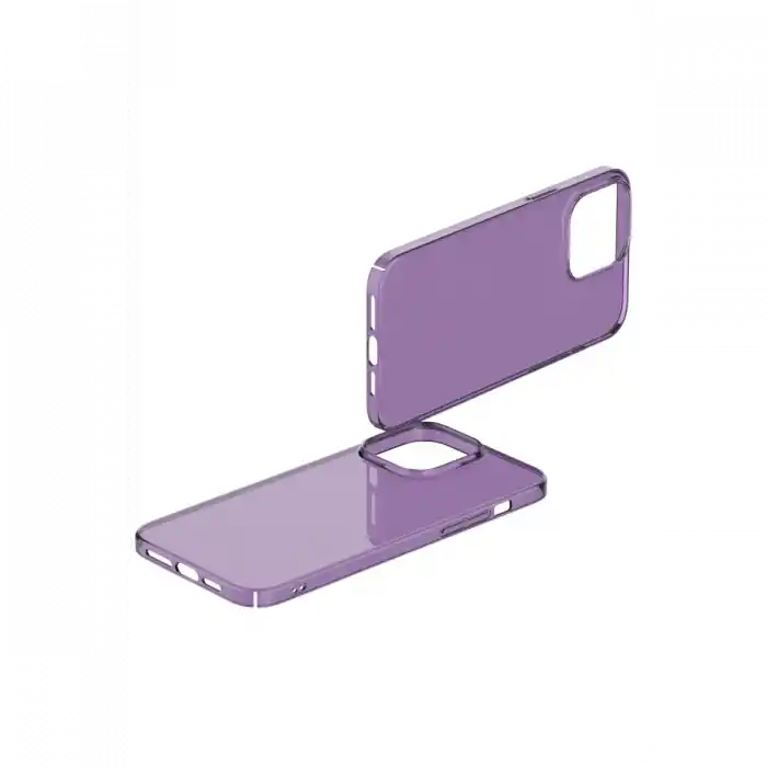 TCX  iPhone 14 Pro Kılıf Pc Sert Şeffaf Kapak - Mor