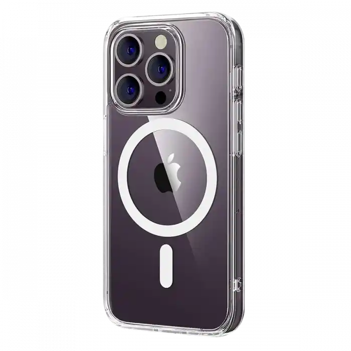 TCX  iPhone 14 Pro Max Combo Sert Şeffaf Magsafe Kapak - Şeffaf