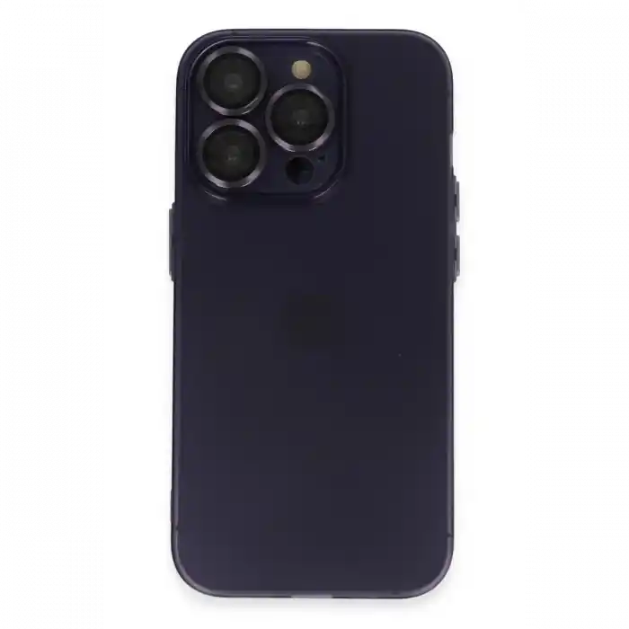 TCX  iPhone 14 Pro Max Kılıf Luko Lens Silikon - Derin Mor