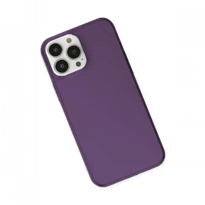 TCX  iPhone 14 Pro Max Kılıf Pc Sert Şeffaf Kapak - Mor