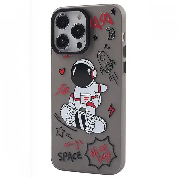 TCX  iPhone 14 Pro Max Kılıf Prada Desenli Kapak - Prada Siyah - 1