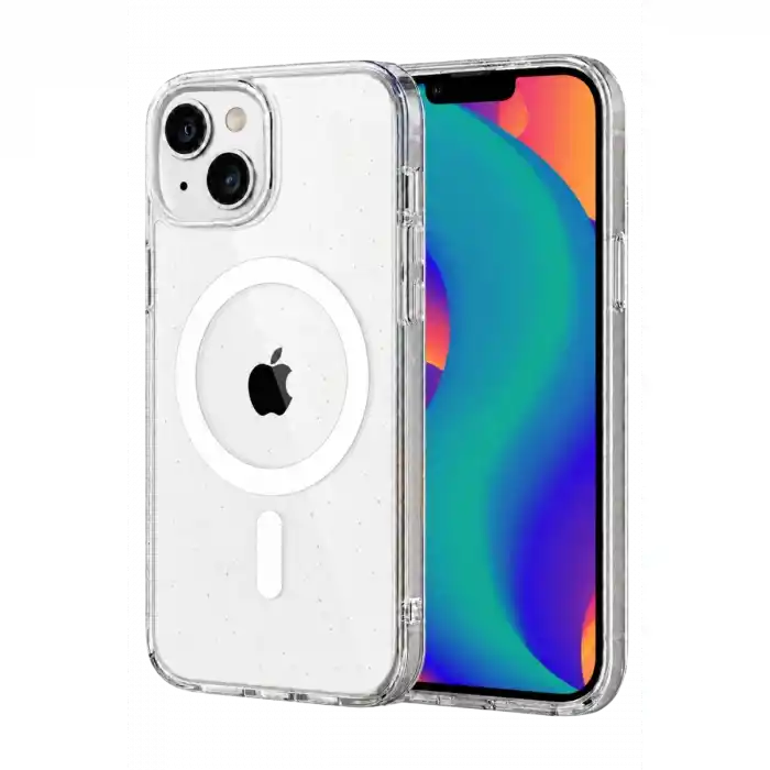 TCX İphone 15 Combo Simli Magsafe Kapak - Şeffaf