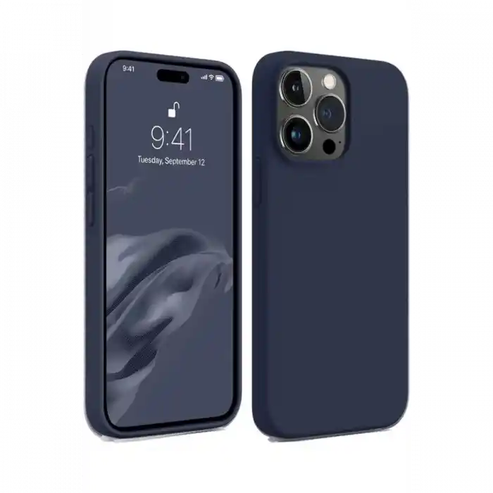 TCX  iPhone 15 Pro Kılıf First Silikon - Lacivert