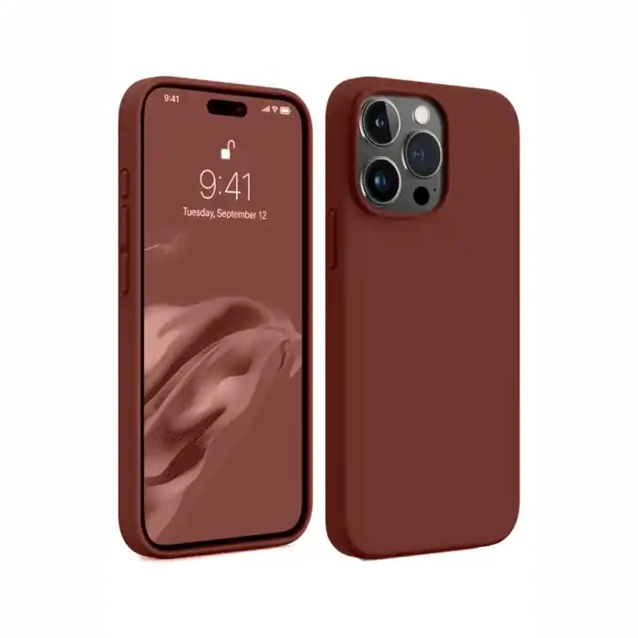 TCX  iPhone 15 Pro Max Kılıf First Silikon - Bordo