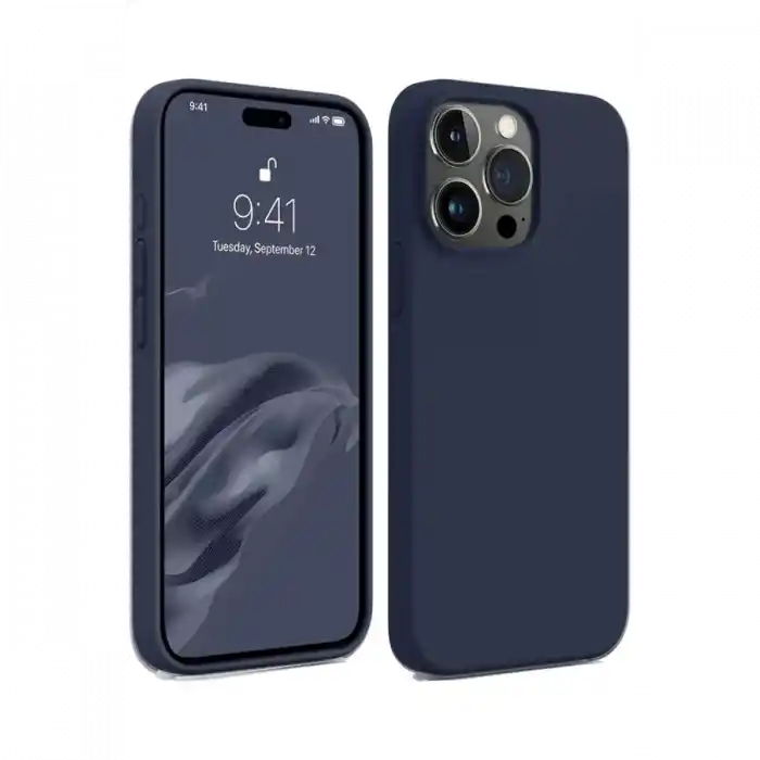 TCX  iPhone 15 Pro Max Kılıf First Silikon - Lacivert