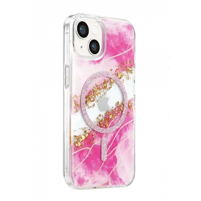 TCX   iPhone 15  Simli Magsafe Kapak - Pembe