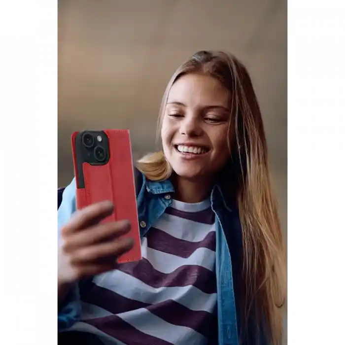 TCX  iPhone 15 Trend S Plus Kapaklı Kılıf - Taba