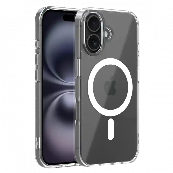 TCX  iPhone 16 Combo Sert Şeffaf Magsafe Kapak - Şeffaf