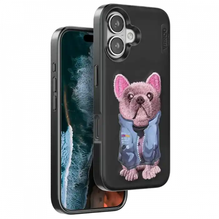 TCX   iPhone 16  Desenli Kapak - Siyah