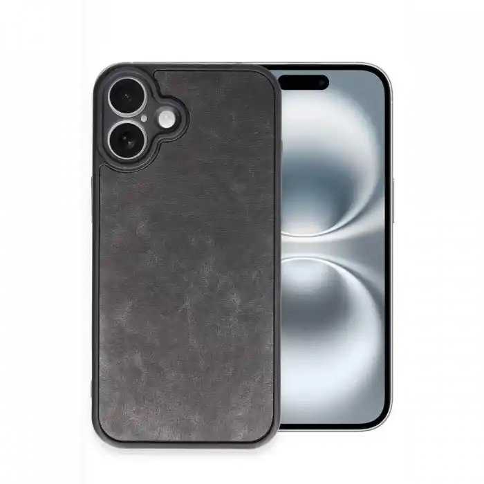 TCX  iPhone 16 Plus Kılıf Aras Deri Kapak - Siyah
