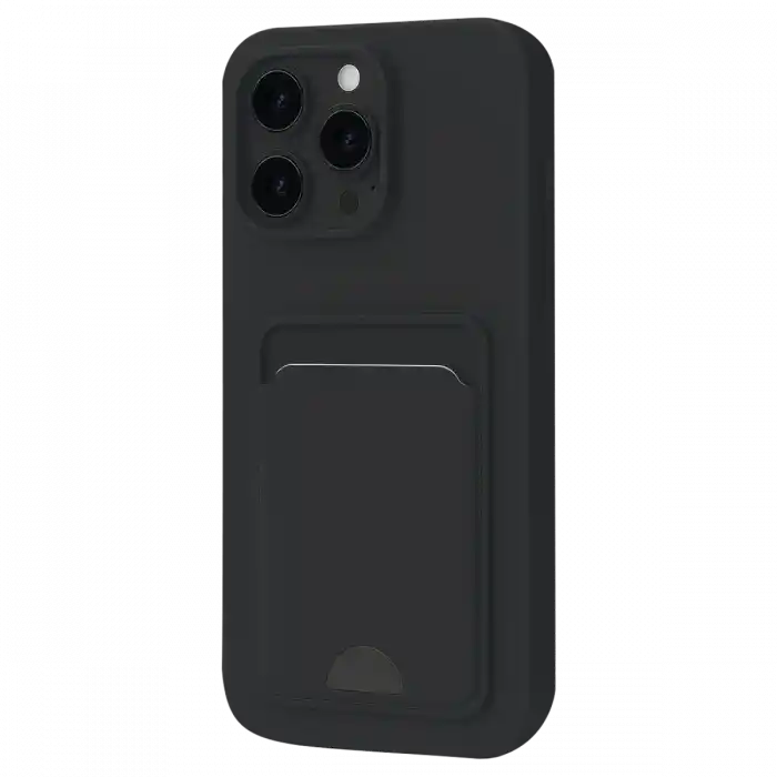 TCX  iPhone 16 Plus Kılıf  Kartvizitli Silikon - Siyah