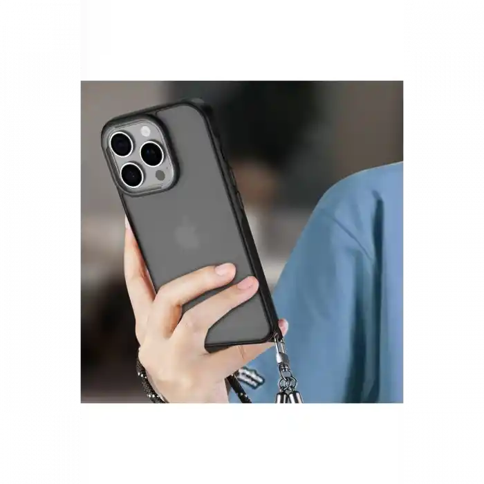 TCX  iPhone 16 Pro Max Kılıf Elegant Kapak - Siyah