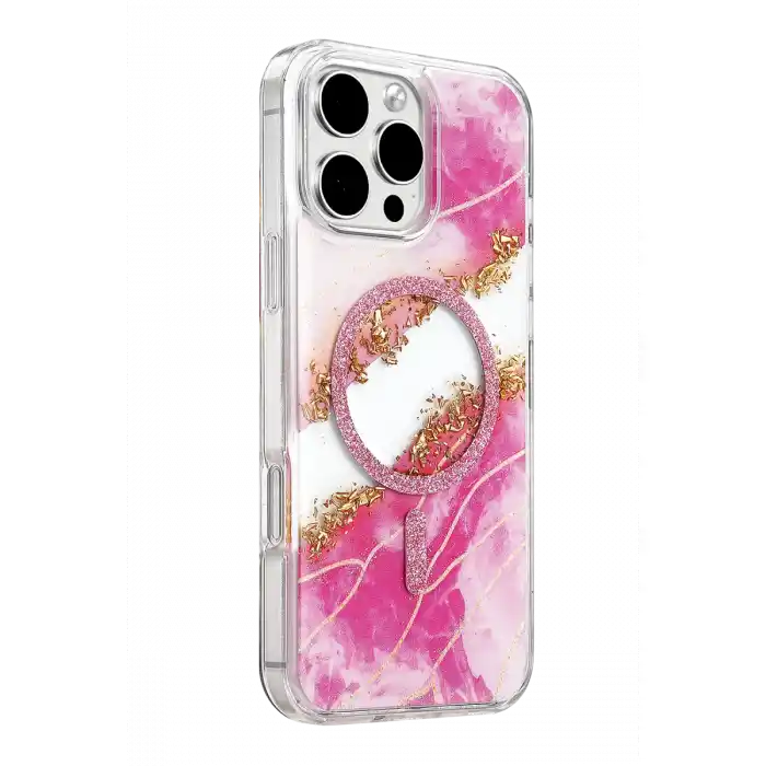 TCX   iPhone 16 Pro Max  Simli Magsafe Kapak - Pembe