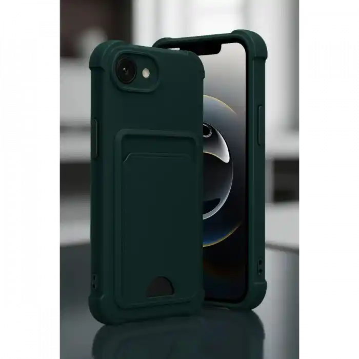 TCX  iPhone 16E  Kartvizitli Silikon - Lacivert