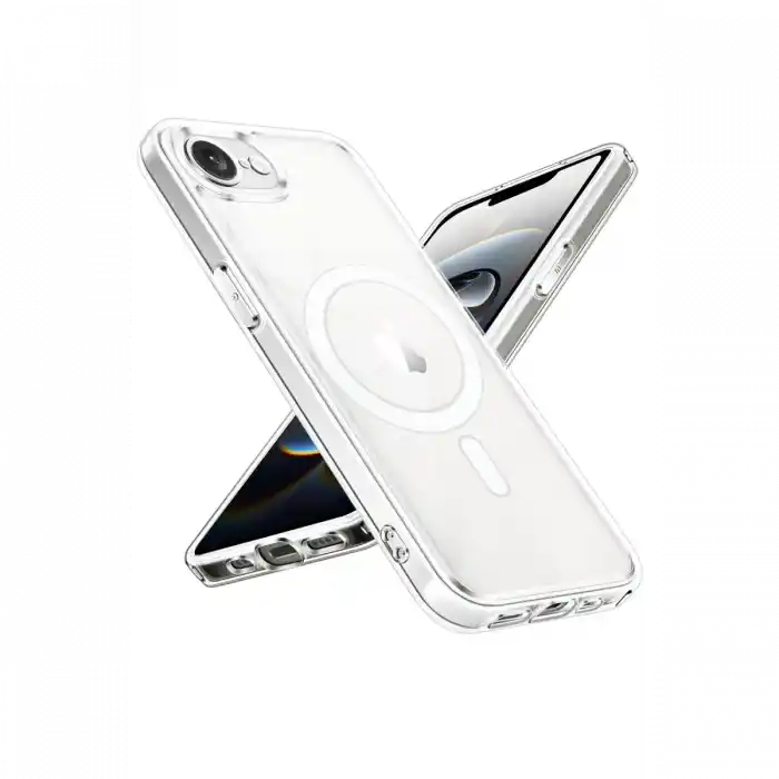 TCX  iPhone 16E Kılıf Magneticsafe Şeffaf Silikon - Şeffaf