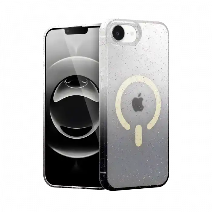 TCX  iPhone 16E Pummel Shiny Magsafe Kapak - Siyah