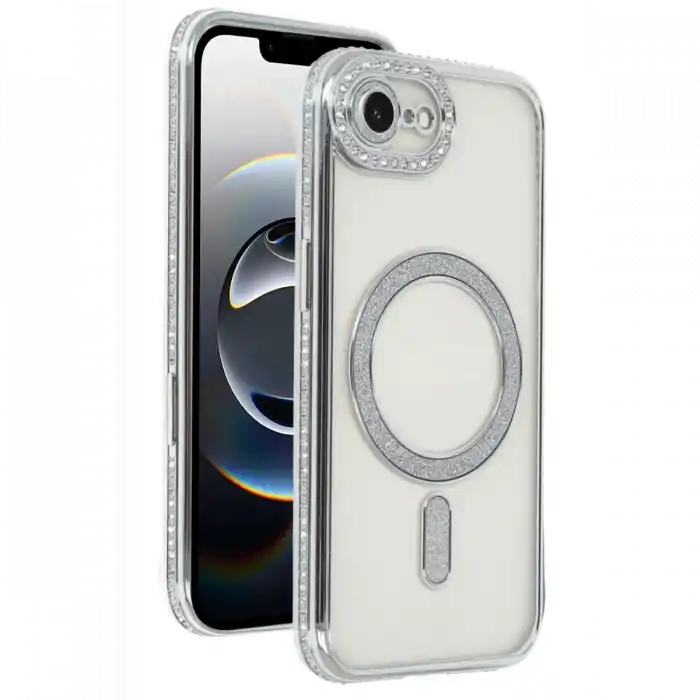 TCX  iPhone 16E  Simli Magneticsafe Kılıf - Gümüş