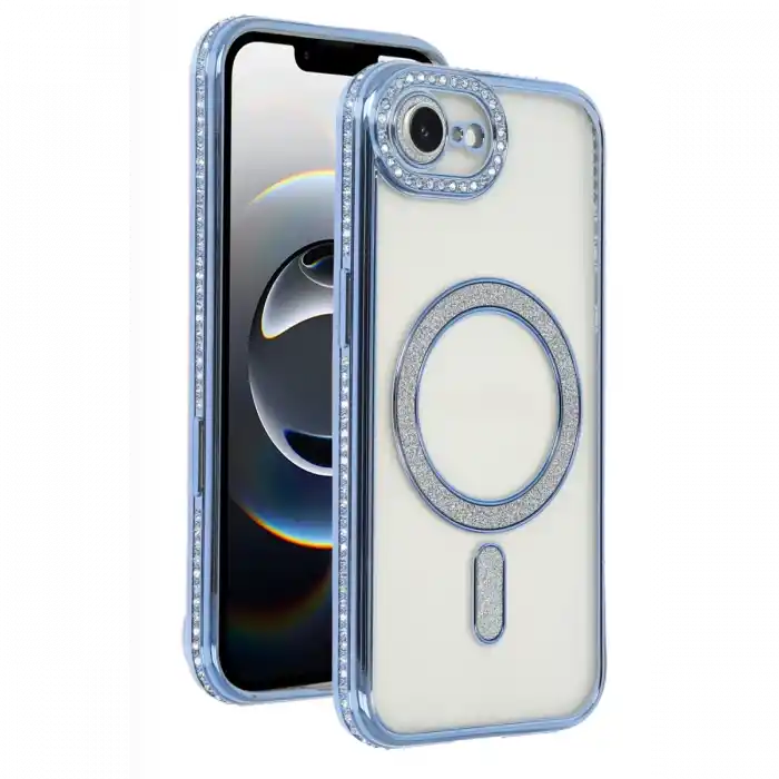 TCX  iPhone 16E  Simli Magneticsafe Kılıf - Mavi