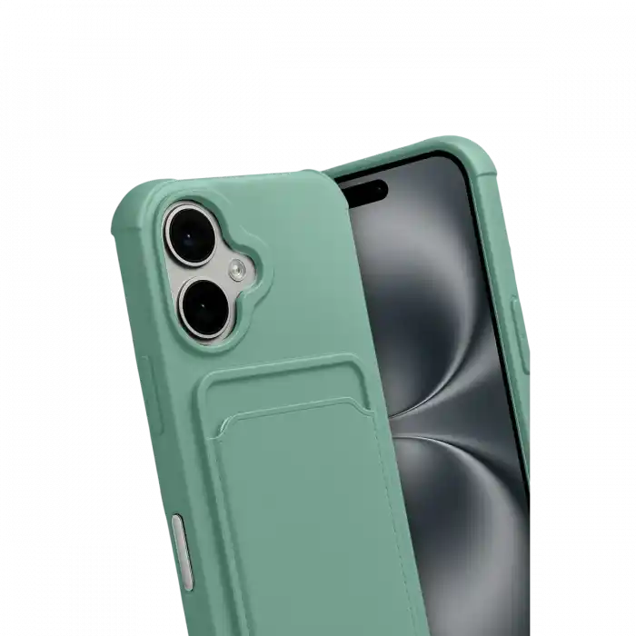 TCX  iPhone 17  Kartvizitli Silikon - Açık Yeşil