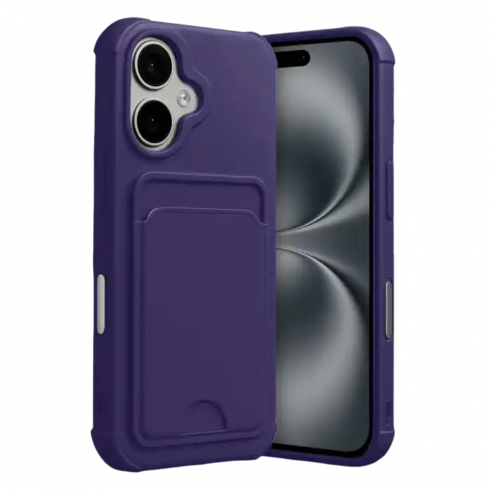 TCX  iPhone 17  Kartvizitli Silikon - Derin Mor