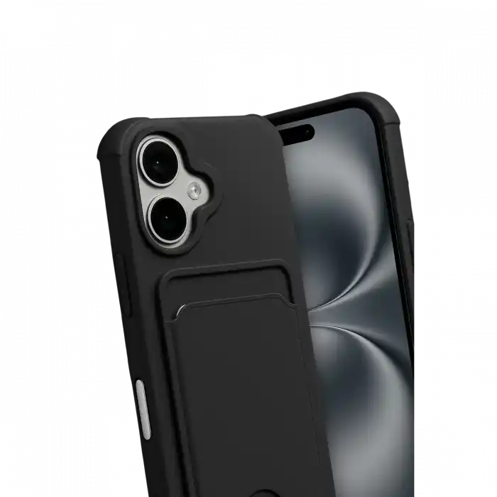TCX  iPhone 17  Kartvizitli Silikon - Siyah