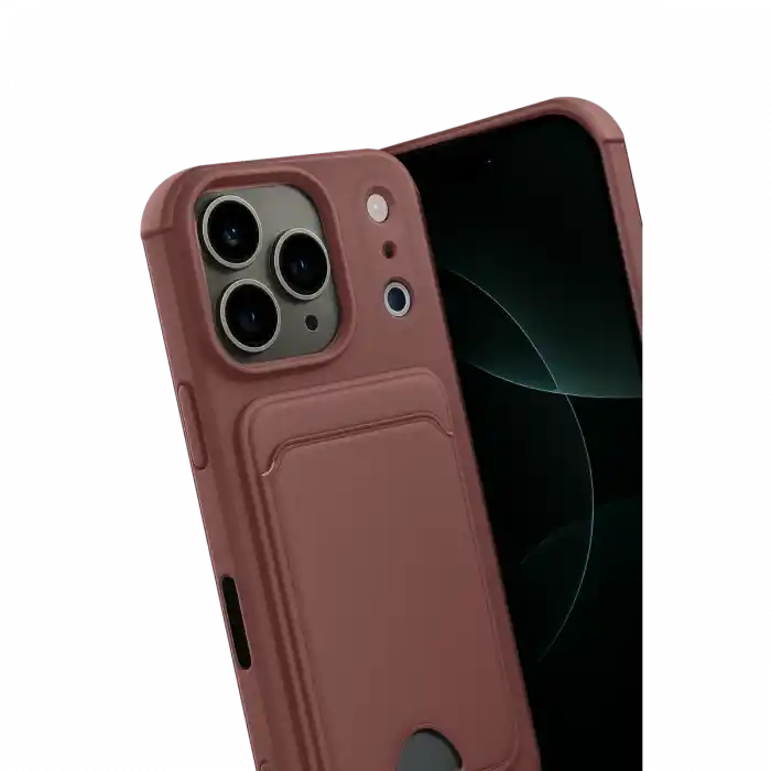 TCX  iPhone 17 Pro  Kartvizitli Silikon - Bordo