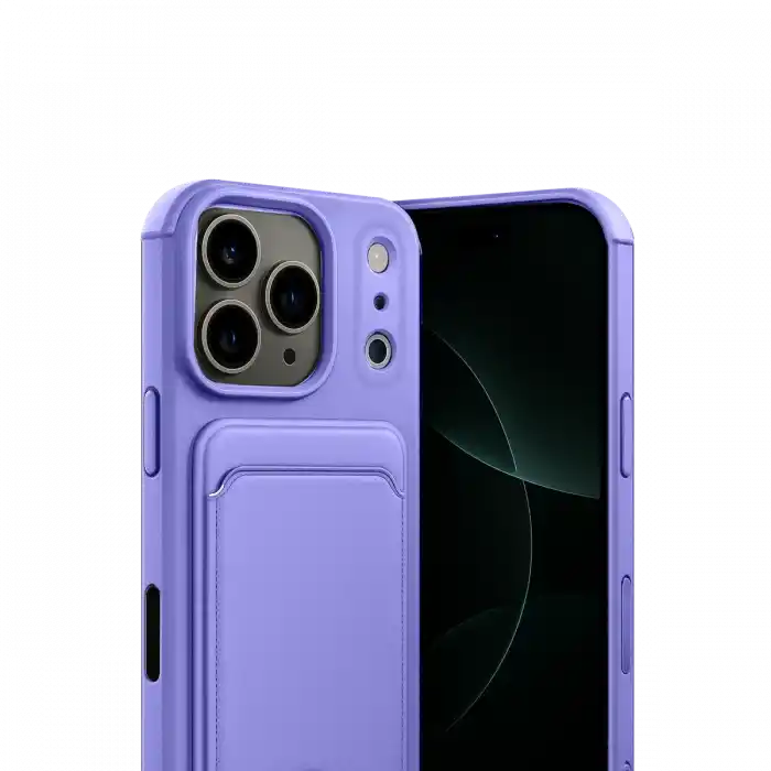 TCX  iPhone 17 Pro  Kartvizitli Silikon - Lila