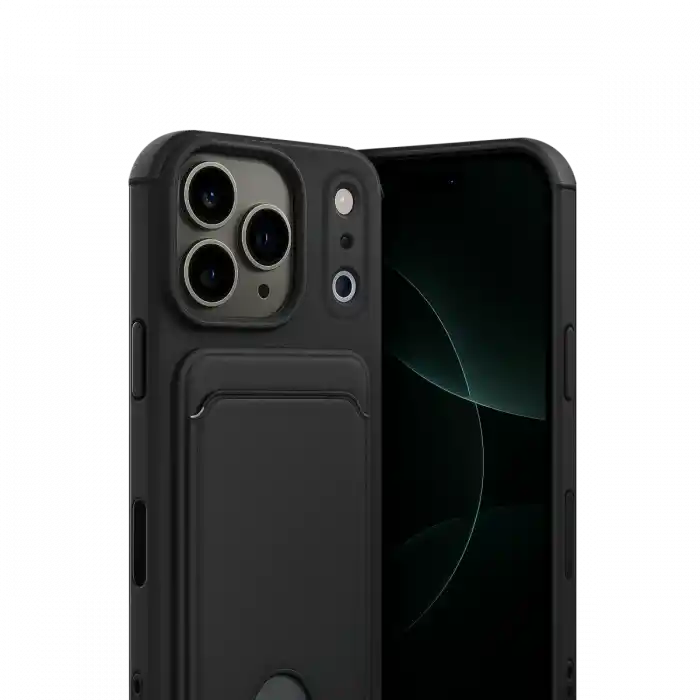 TCX  iPhone 17 Pro  Kartvizitli Silikon - Siyah