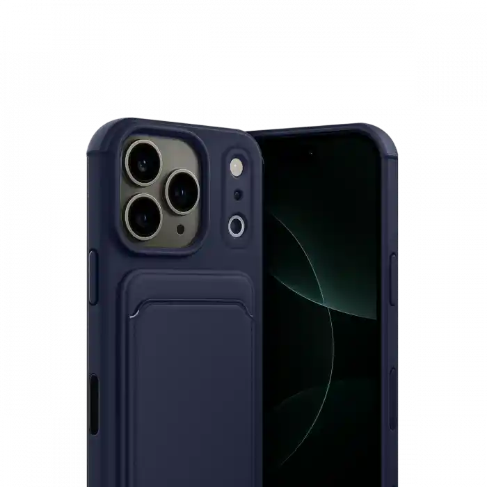 TCX  iPhone 17 Pro Max  Kartvizitli Silikon - Lacivert