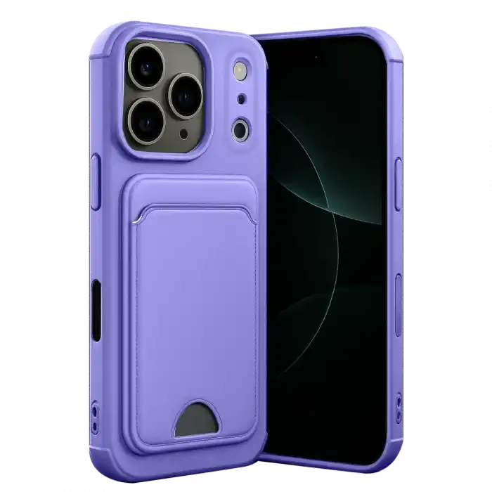 TCX  iPhone 17 Pro Max  Kartvizitli Silikon - Lila