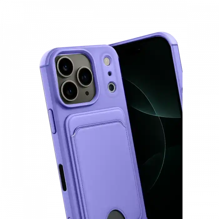 TCX  iPhone 17 Pro Max  Kartvizitli Silikon - Lila