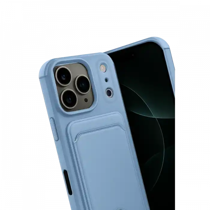 TCX  iPhone 17 Pro Max  Kartvizitli Silikon - Mavi