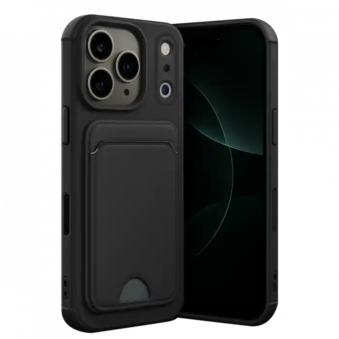 TCX  iPhone 17 Pro Max  Kartvizitli Silikon - Siyah