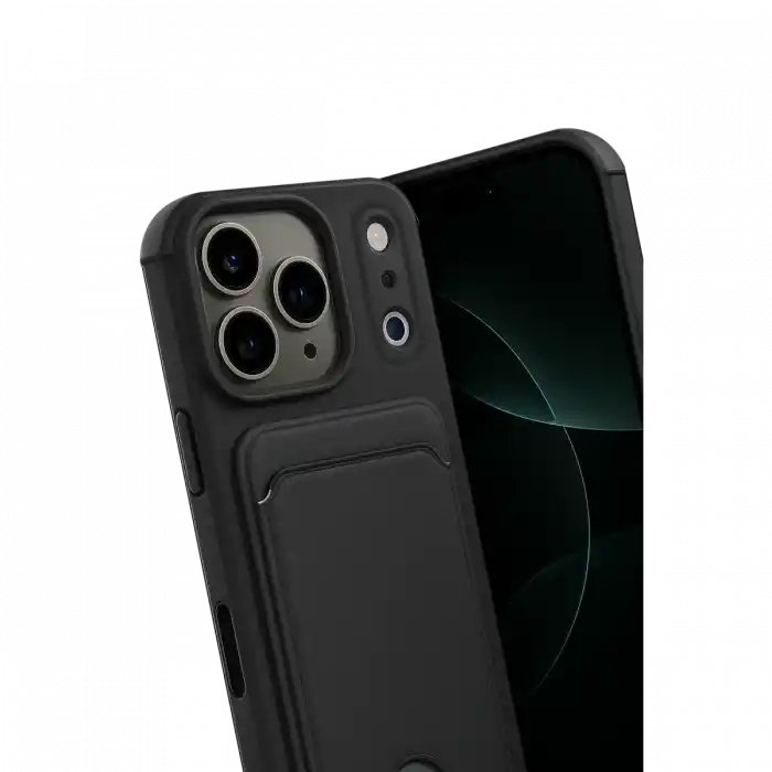 TCX  iPhone 17 Pro Max  Kartvizitli Silikon - Siyah