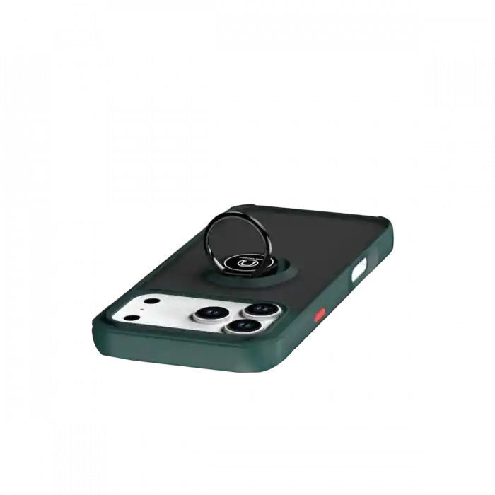 TCX  iPhone 17 Pro Max  Yüzüklü Silikon Kapak - Yeşil