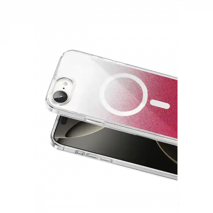 TCX   iPhone 17E  Simli Magsafe Kapak - Kırmızı