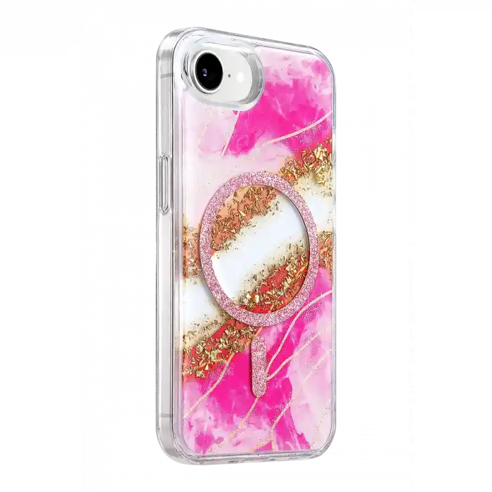 TCX   iPhone 17E  Simli Magsafe Kapak - Pembe