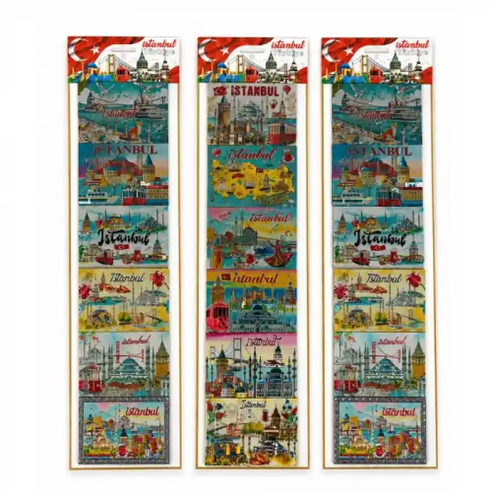 TCX İstanbul Temalı Silikon Buzdolapı Süsü Magnet 6Lı Set