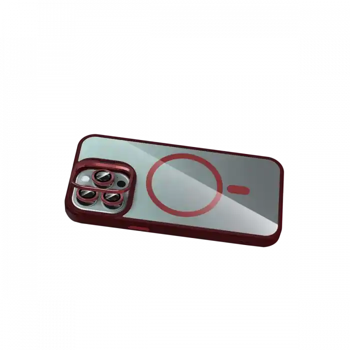 TCX Joko  iPhone 14 Pro Max Remim Lensli Magsafe Standlı Kapak - Bordo
